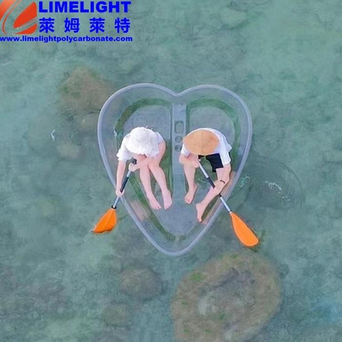 heart shape clear kayak love shape glass kayak love heart shaped crystal kayak 3