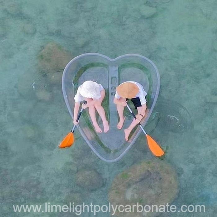 Heart shape kayak, heart shaped clear kayak, heart kayak, love shape kayak, love shaped clear kayak, love kayak, clear kayak, transparent kayak, crystal kayak, clear bottom kayak, see through kayak, glass kayak