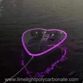 Heart shape kayak, heart shaped clear kayak, heart kayak, love shape kayak, love shaped clear kayak, love kayak, clear kayak, transparent kayak, crystal kayak, clear bottom kayak, see through kayak, glass kayak, glow kayak