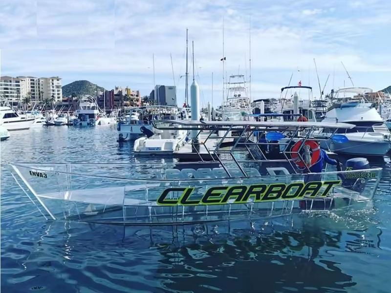 Clear boat, transparent boat, crystal boat, glass boat, crystal clear boat, transparent clear boat