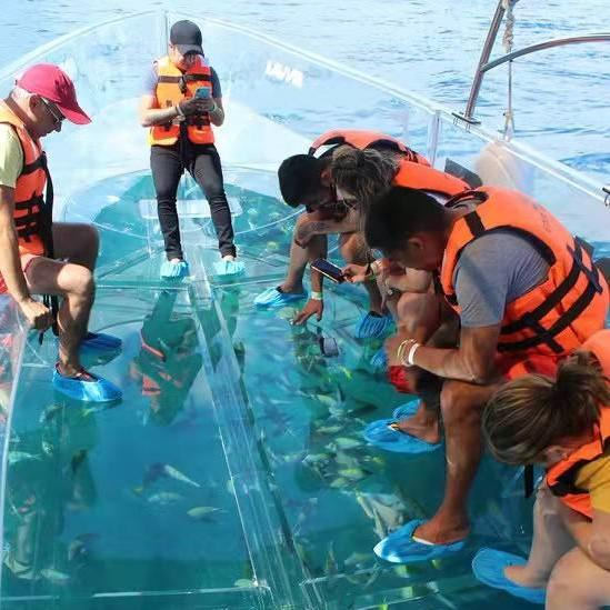 transparent clear boat, crystal clear boat, glass clear boat, clear boat, crystal boat, transparent boat, glass boat, 100% transparent boat, 100% clear boat, full transparent boat, clear bottom boat, glass bottom boat, see through boat, see-thru boat, unbreakable glass boat, plastic boat, 15 seats clear boat, polycarbonate boat, PC boat