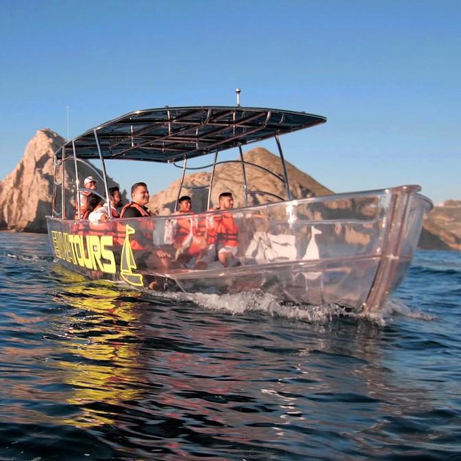 15 People Crystal Cruiser <font class='cSrchKey' color='#FF0000'>Clear Boat</font> With 75HP Outboard Engine & Metal Roof