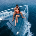 Unbreakable polycarbonate glass clear boat transparent boat crystal boat