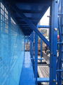 Integral climbing scaffold