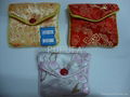 satin jewelry pouches with zipper and snapper