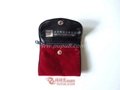  Velvet  pouch with black Satin Lining&zipper closure