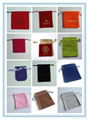 Various sizes and colors of rectanganle velvet pouches