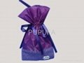 organza gift pouches with metal tag