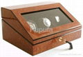 High glossy finish  wood automatic watch winder with lock