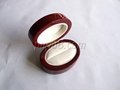 2 rings　Oval shape wood boxes 