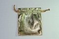 wholesale Gold and silver Metallic Drawstring Pouch