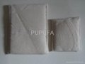 Elegant soft velveteen pouches with foam and debossed logo