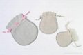 Various sizes of gourd-shaped jewellery velvet pouches with stitched sides