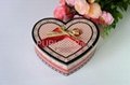Exquisite heart shape gift paper box with ribbon tie