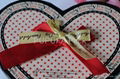 Exquisite heart shape gift paper box with ribbon tie