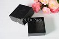 Jewelry paper box matt black with UV spotted Logo